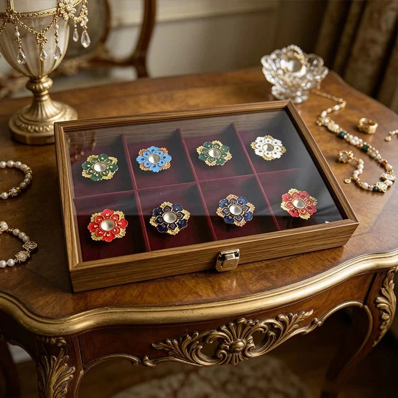 Orthodox Religious Gift Set – Enamel Byzantine Church Decor in Wooden Box