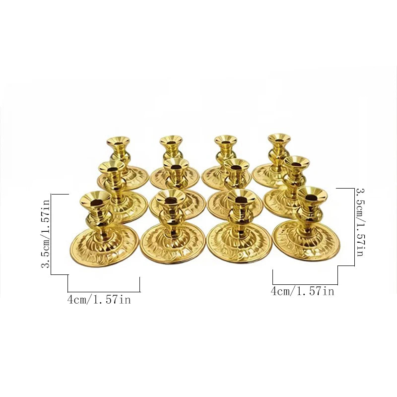 Vintage Gold Orthodox Candle Holders – Byzantine Church & Home Altar Candlesticks