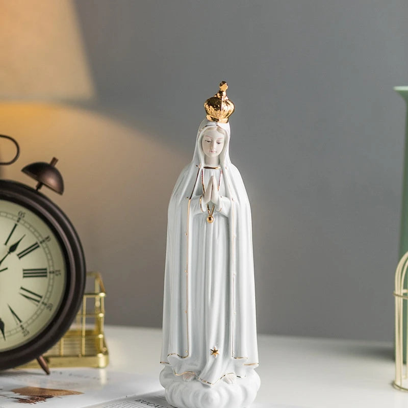 Our Lady of Fatima Statue – 31cm Ceramic Virgin Mary Figurine
