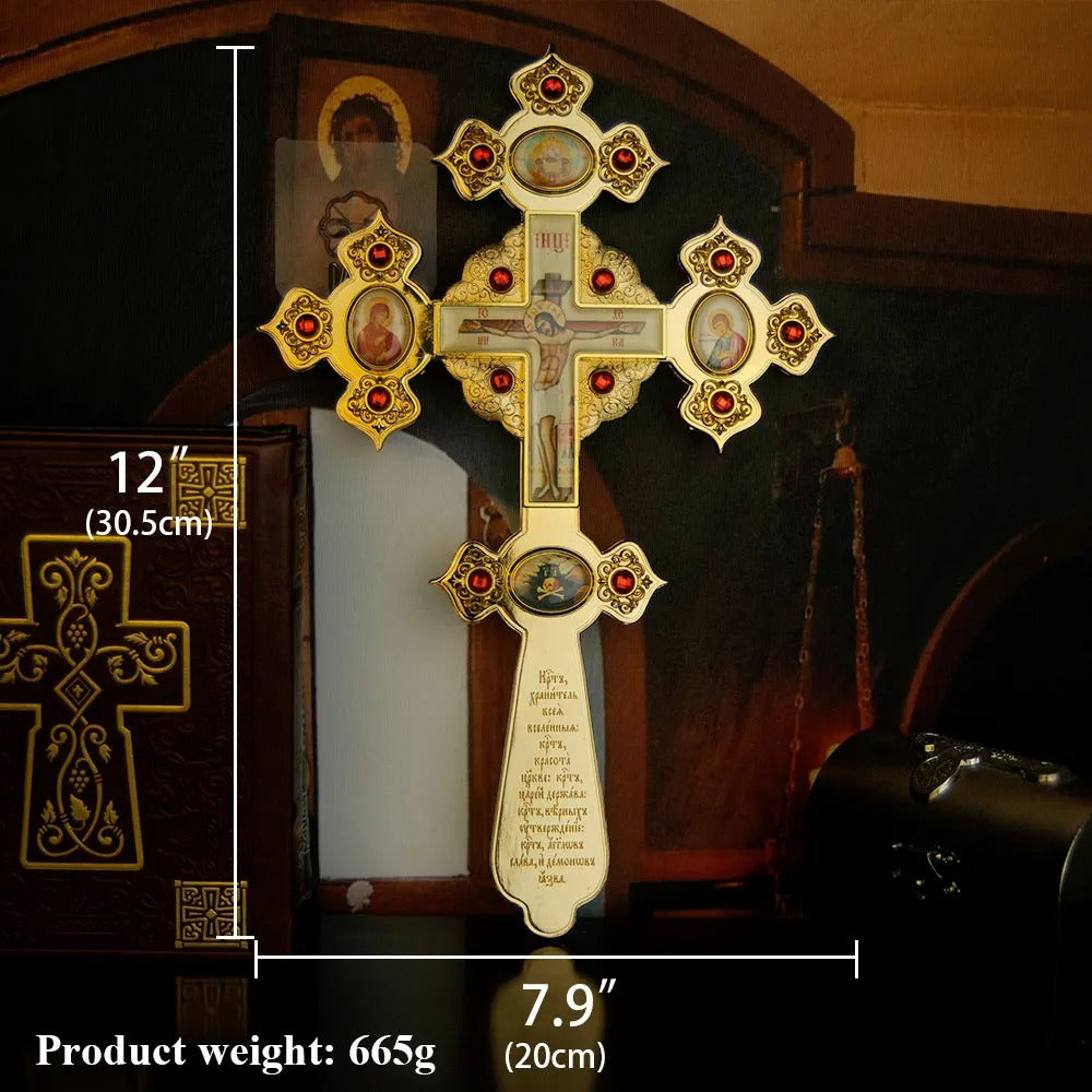 Orthodox Handheld Blessing Cross – Traditional Christian Cross for Prayer & Worship