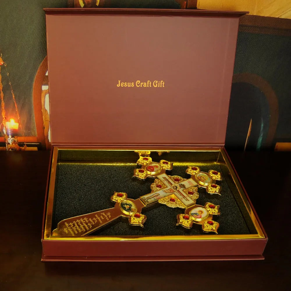 Orthodox Handheld Blessing Cross – Traditional Christian Cross for Prayer & Worship