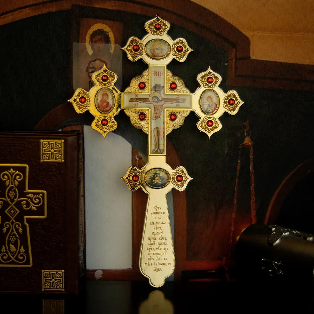 Orthodox Handheld Blessing Cross – Traditional Christian Cross for Prayer & Worship